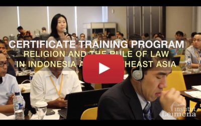 Certificate Training Program : “Religion and the Rule of Law in Indonesia and Southeast Asia”